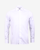 Twill skjorte med stræk slim fit - Hvid