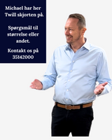 Twill skjorte med stræk Contemporary fit - blå