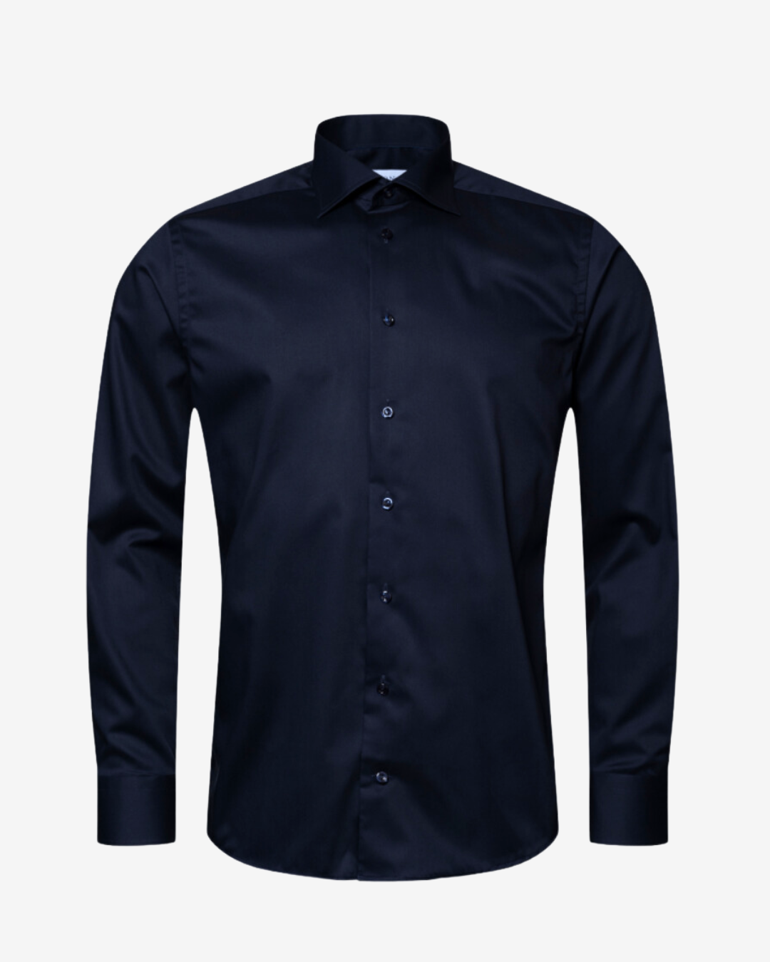 twill skjorte med stræk slim fit - navy