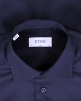 Signature Twill slim fit skjorte - Navy