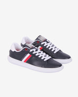 Læder cupsole sneakers - Navy