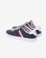 Læder cupsole sneakers - Navy