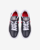 Læder cupsole sneakers - Navy