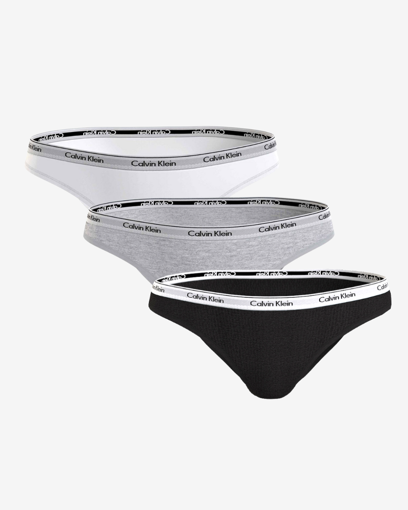 Bikini trusser 3-pak - Sort / Grå / Hvid