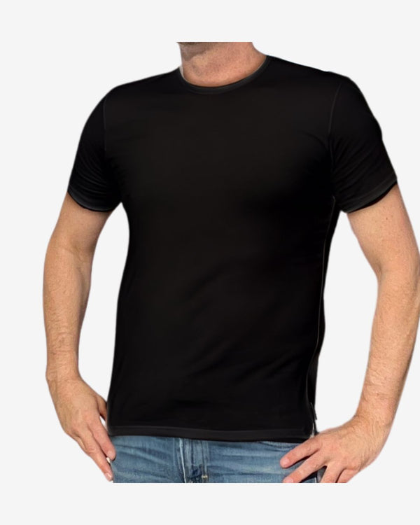 2-pak Rundhalset T-shirt slim fit - sort