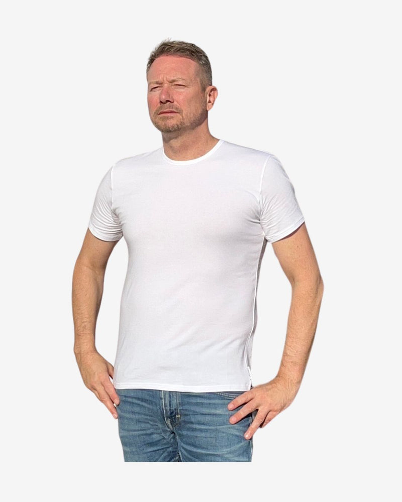 2-pak Rundhalset T-shirt slim fit - hvid