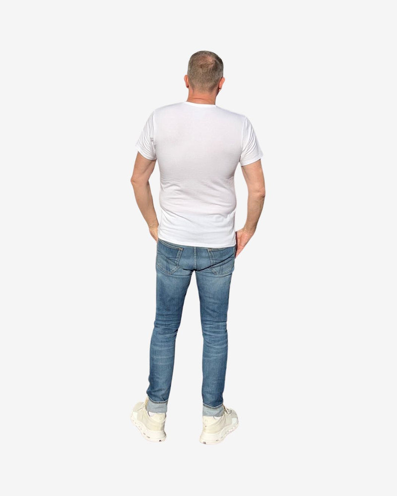 2-pak Rundhalset T-shirt slim fit - hvid