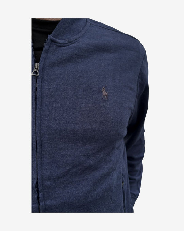 Sweatshirt med lynlås - Navy