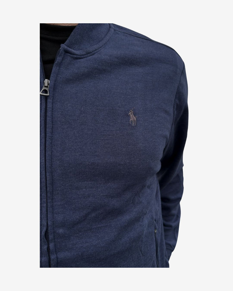 Sweatshirt med lynlås - Navy
