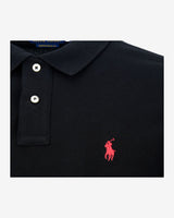 Slim Fit Mesh Polo - Sort