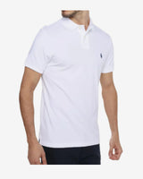 Slim Fit Mesh Polo - Hvid