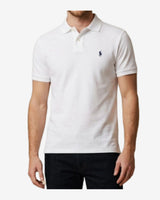 Slim Fit Mesh Polo - Hvid