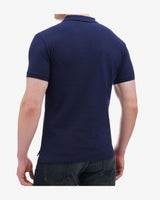 Slim Fit Mesh Polo - Navy