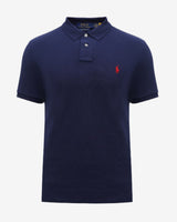 Slim Fit Mesh Polo - Navy