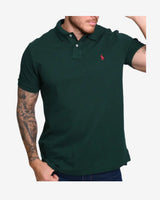 Slim Fit Mesh Polo - Grøn
