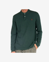 Langærmet polo - pine grøn