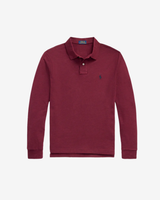 Langærmet custom slim fit polo - Bordeaux