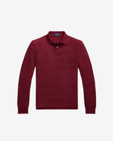 Langærmet slim fit polo - Bordeaux