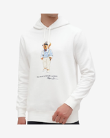 Hættetrøje m. Bjørn - Hvid