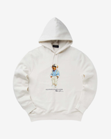 Hættetrøje m. Bjørn - Hvid