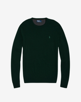 Uld striktrøje - Mørkegrøn