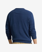 Uld striktrøje - Marineblå
