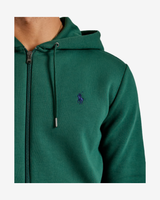 Hættetrøje m. lynlås - Mørkegrøn