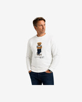 Sweatshirt med Bjørn - Hvid