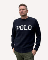 Polo Ralph BIG FIT LOGO JUMPER - Navy