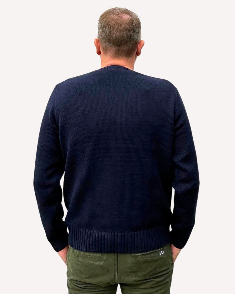 Polo Ralph BIG FIT LOGO JUMPER - Navy