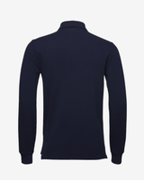 Langærmet slim fit polo - Navy