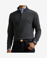 Langærmed trøje med lynlås - grå