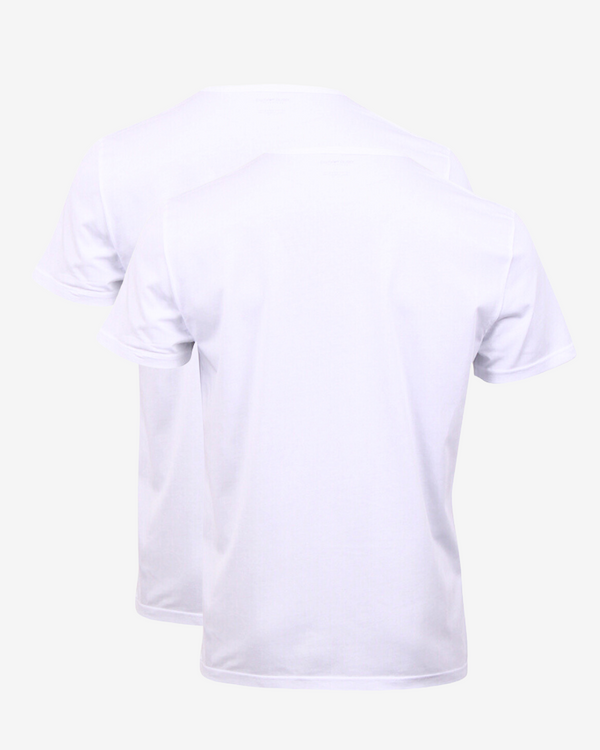 Rundhals t-shirt 2-pak - Hvid