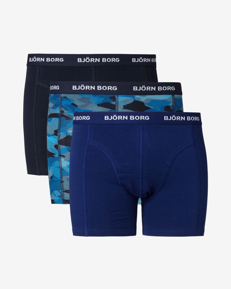 Boxershorts shorts 3-pak - Blå / Mønster