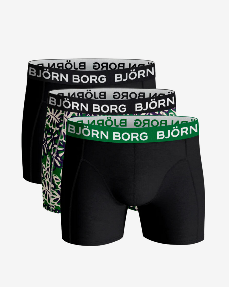 Boxershorts shorts 3-pak - Sort / Mønster