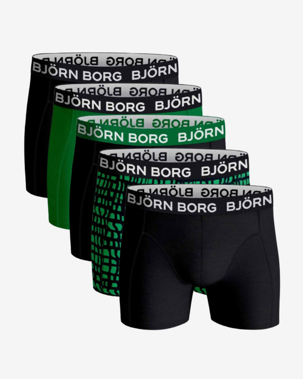 Boxershorts shorts 5-pak - Sort / Mønster