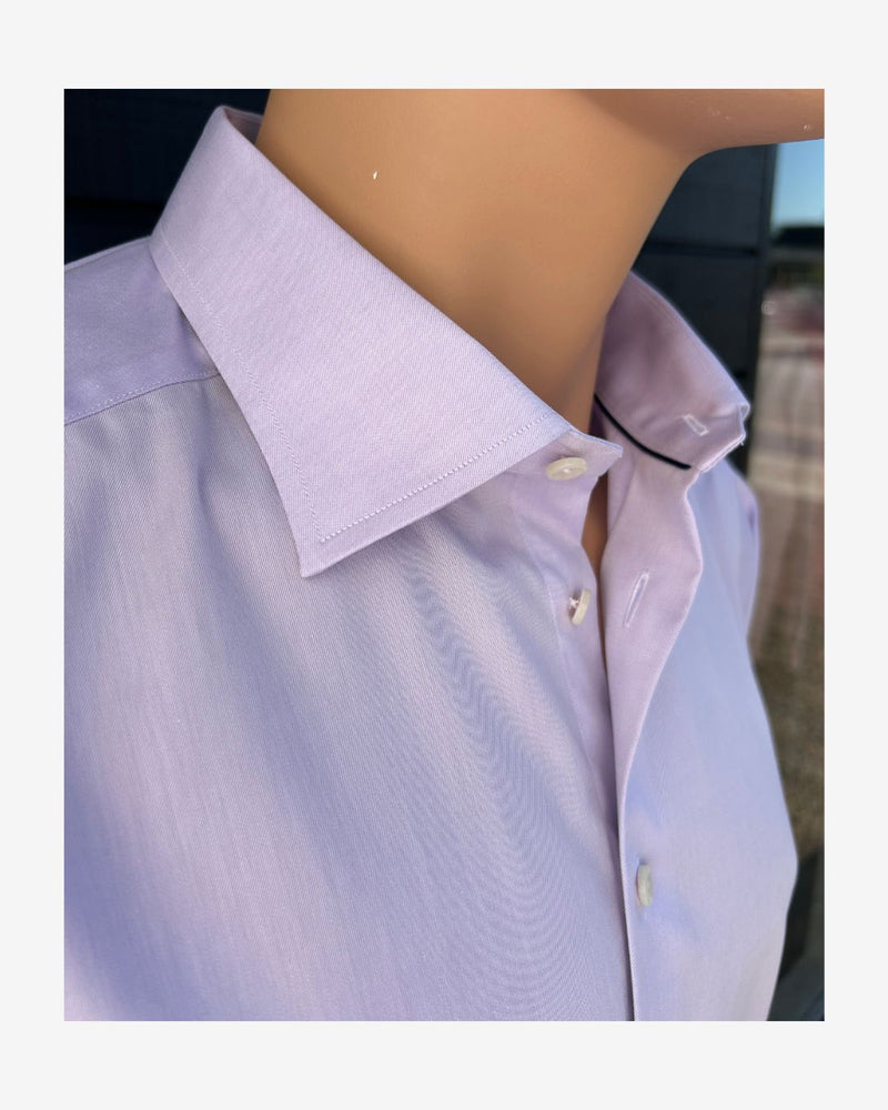 Signature Twill slim fit skjorte - Mid Purple