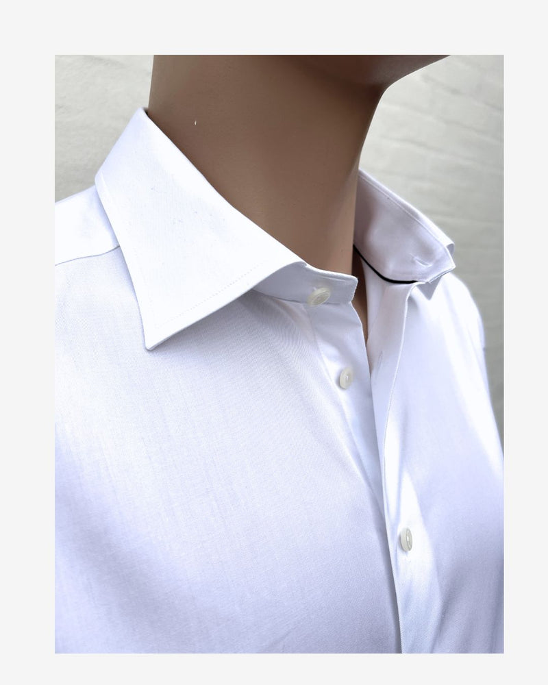 Signature Twill Classic skjorte med brystlomme - Hvid