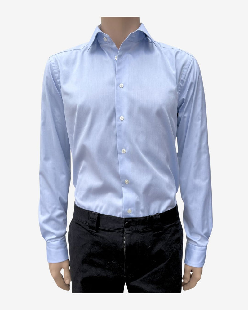 Signature Twill slim skjorte - Lyseblå
