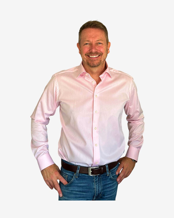 Signature Twill slim fit skjorte - Lyserød