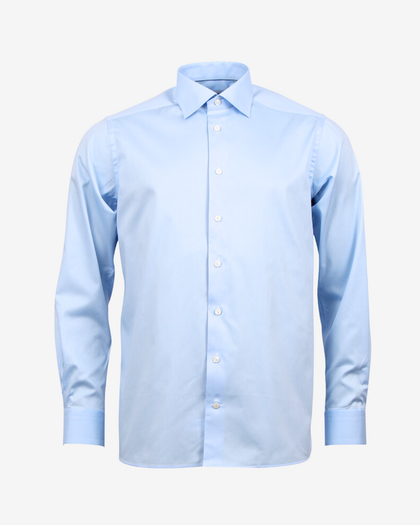 Twill stræk contemporary skjorte - Lyseblå