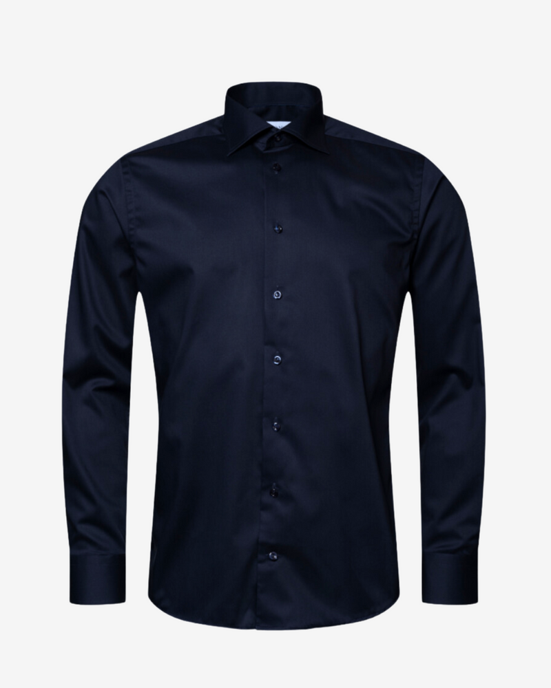 Twill skjorte med stræk contemporary fit - Navy