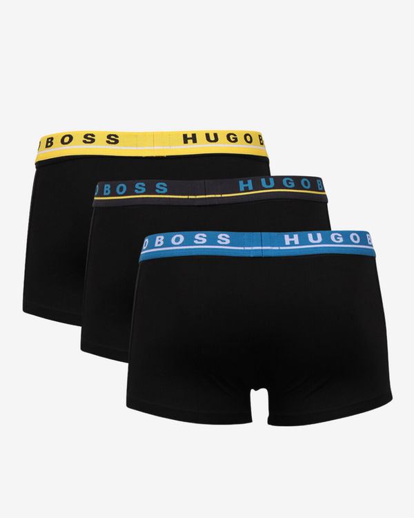 Boxershorts trunk 3-pak - Sort / Gul WB Modish