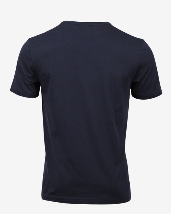 Curved logo t-shirt - Navy / Guld