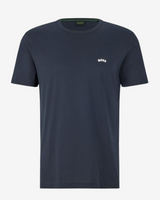 Curved logo t-shirt - Navy / Hvid
