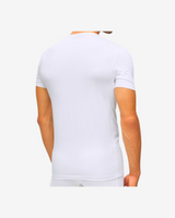 V-hals slim t-shirt 2-pak - Hvid