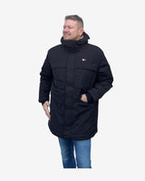 TECH CANVAS PARKA DUN JAKKE - Sort