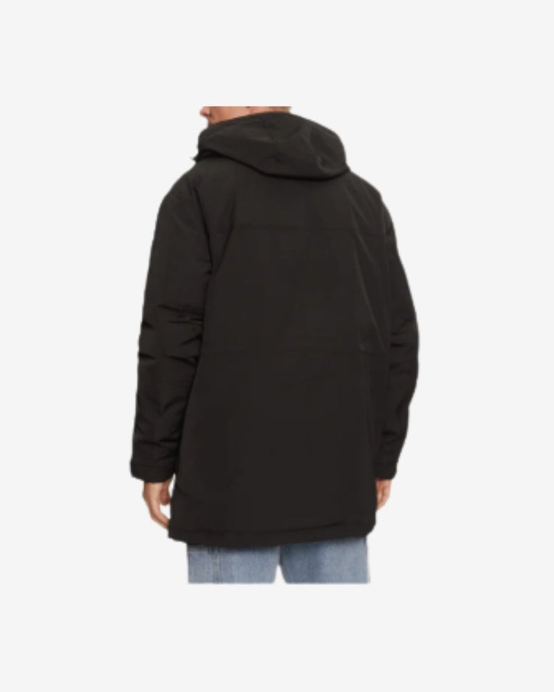 TECH CANVAS PARKA DUN JAKKE - Sort