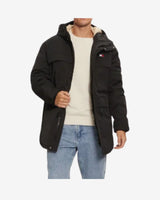 TECH CANVAS PARKA DUN JAKKE - Sort