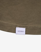 Lens slim t-shirt - Olivengrøn Modish